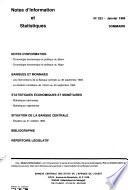Notes d'information et statistiques