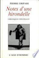 Notes d'une hirondelle