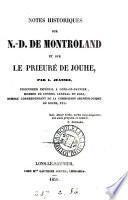 Notes historiques sur N.-D. de Montroland et sur le prieuré de Jouhe