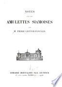 Notes sur des amulettes siamoises