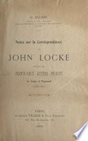 Notes sur la correspondance de John Locke