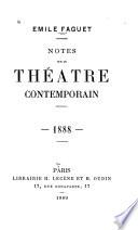 Notes sur le théâtre contemporain