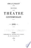 Notes sur le théatre contemporain