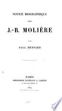 Notice biographique sur J.-B. Molière