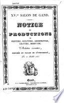 Notice des productions de peinture, sculpture, architecture, gravure, dessin etc. d'artistes vivants