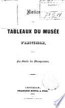 Notice des tableaux du musée d'Amsterdam avec facsimile des monogrammes