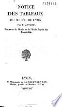 Notice des tableaux du Musée de Lyon