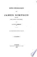 Notice nécrologique sur James Simpson Baronet, Professeur d'accouchements à l'Université d'Edimbourg