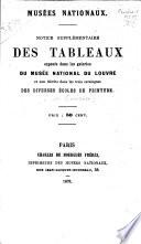 Notice supplémentaire des tableaux exposés dans les galeries du Musée national du Louvre
