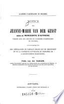 Notice sur Jeanne-Marie van der Genst, mère de Marguerite d'Autriche