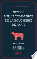 Notice sur le commerce de la boucherie de Paris