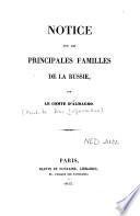 Notice sur les principales familles de la Russie