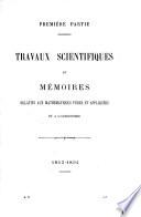 Notice sur les titres et travaux scientifiques