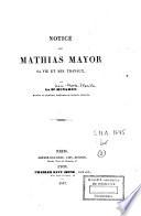 Notice sur Mathias Mayor
