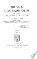 Notices biographiques du Gard (canton de Bagnols)