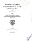 Notices des manuscrits français et provençaux de Rome antérieurs au XVIe siècle