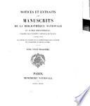Notices et extraits des manuscrits de la Bibliothèque Nationale et autres bibliothèques