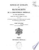 Notices et extraits des manuscrits de la Bibliothèque Nationale et autres bibliothèques ...