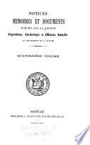 Notices, mémoires et documents