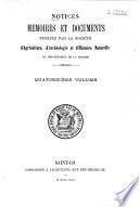 Notices, mémoires et documents