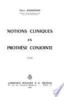 Notions cliniques en prothèse conjointe