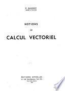 Notions de calcul vectoriel