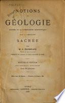 Notions de géologie: acoord de la cosmogonie scientifique avec la cosmogonie sacrée