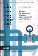 Notions de mécanique statique et de résistance des matériaux