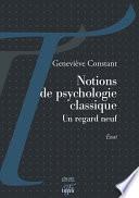 Notions de psychologie classique