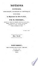 Notions historiques, géographiques, statistiques et agronomiques sur le littoral du département des Côtes-du-Nord