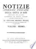 Notizie storiche profane della città d'Asti