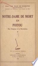 Notre-Dame de Niort en Poitou