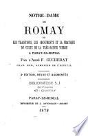 Notre-Dame de Romay ou les traditions, les monuments et l a pratique du culte de la Sainte Vierge à Paray-le-Monial