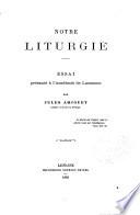Notre liturgie