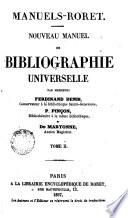 Nouvean Manuel de Bibligraphie Universelle, 2