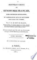 Nouveau choix de synonymes français
