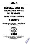 Nouveau Code de procédure civile du Sénégal et des voies d'exécution annoté