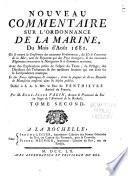 Nouveau commentaire sur l'Ordonnance de la marine, du mois d'août 1681