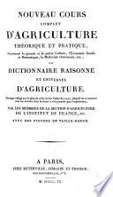 Nouveau cours complet d'agriculture théorique et pratique