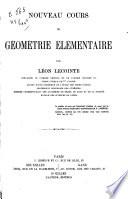 Nouveau cours de géométrie élémentaire
