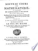 Nouveau cours de mathématique, à l'usage de l'artillerie et du génie
