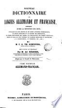 Nouveau Dictionaire des Langues Allemande at Française, 1
