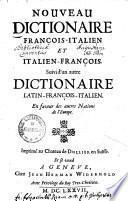 Nouveau dictionaire françois-italien et italien-françois
