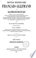 Nouveau dictionnaire allemand-français et français-allemand ... par m. le docteur Schuster
