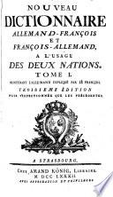Nouveau Dictionnaire Allemand-François Et François-Allemand
