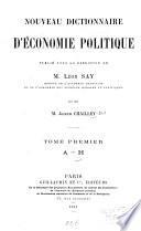 Nouveau dictionnaire d'economie politique ...