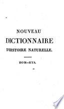 Nouveau dictionnaire d'histoire naturelle, appliquée aux arts, à l'agriculture, à l'economie rurale et domestique, à la médecine...