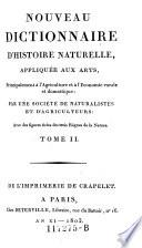 Nouveau Dictionnaire d'histoire naturelle, appliquee aux arts