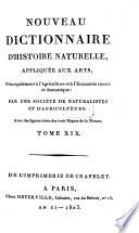 Nouveau dictionnaire d'histoire naturelle, appliquée aux arts, principalement à l'agriculture et à l'économie rurale et domestique