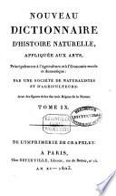 Nouveau dictionnaire d'histoire naturelle, appliquée aux arts, principalement à l'agriculture et à l'économie rurale et domestique